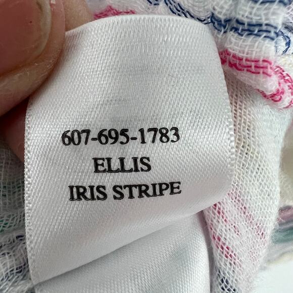Rails Iris Stripe Ellis Shirt Women's Size M Multicolor 100% Cotton Gauze Button - Picture 9 of 12